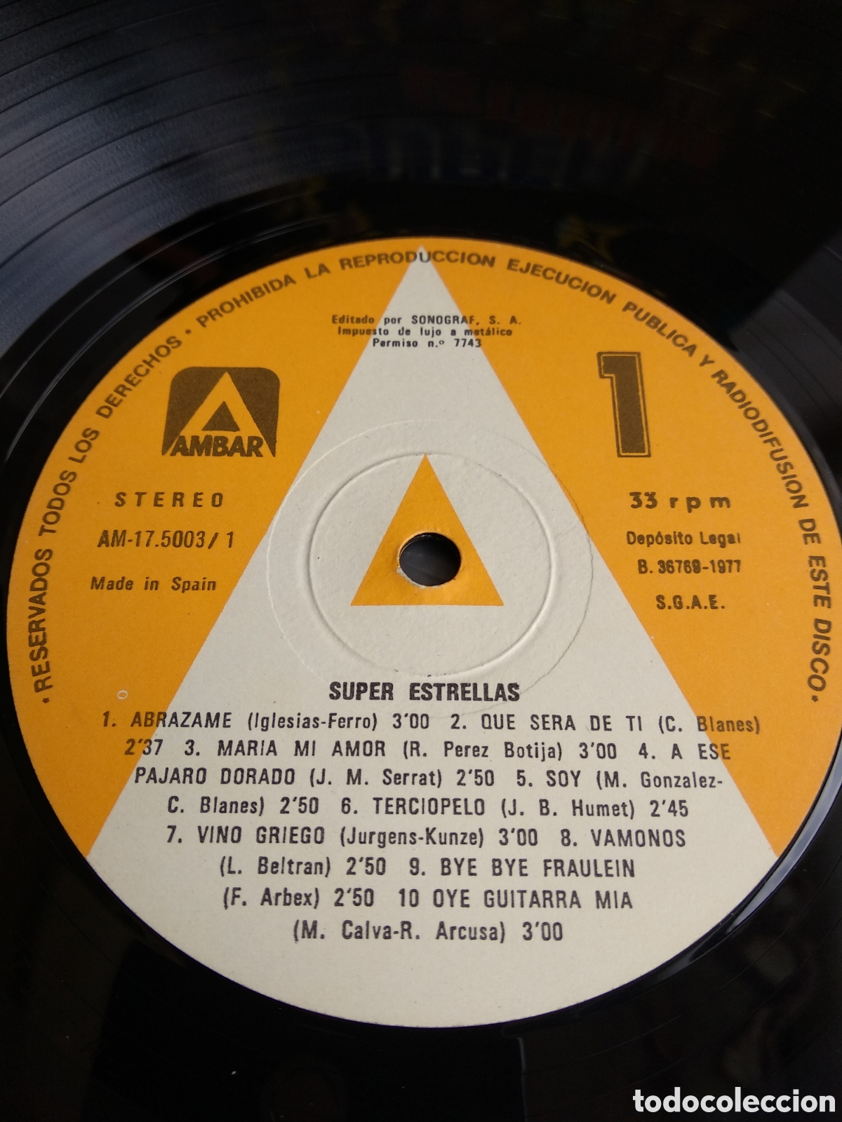 Discos de vinilo: SUPER ESTRELLAS, SPAIN, AMBAR, 1977, J.1 - Foto 4