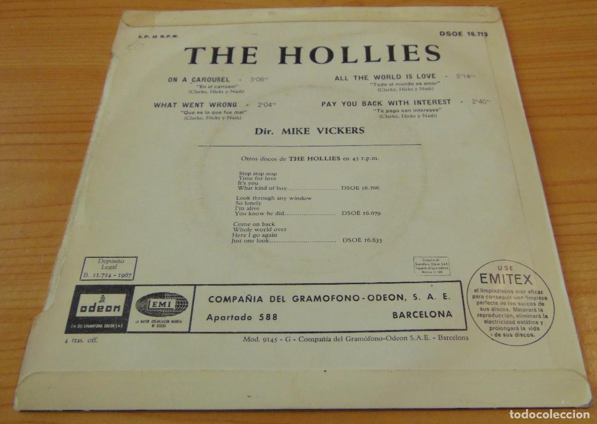 Discos de vinilo: The Hollies &lrm;&ndash; On A Carousel + 3- EP 1967 ODEON - Foto 2