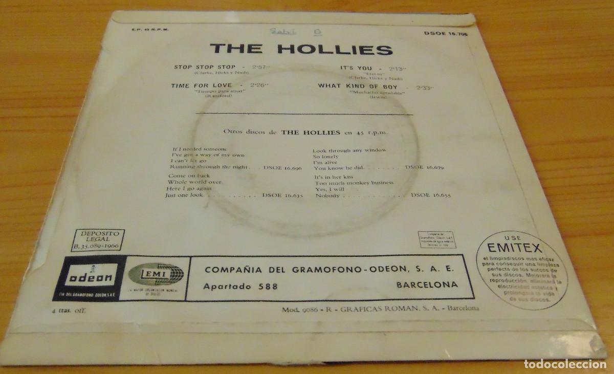 Discos de vinilo: The Hollies &ndash; Stop Stop Stop + 3 - EP ODEON 1966 - Foto 2