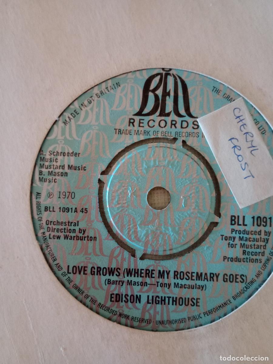 Discos de vinilo: EDISON LIGHTHOUSE / LOVE GROWS edicion inglesa - Foto 2