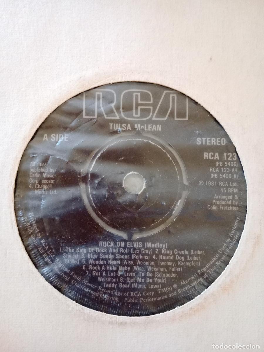 Discos de vinilo: TULSA McLEAN ROCK ON ELVIS edicion inglesa - Foto 2