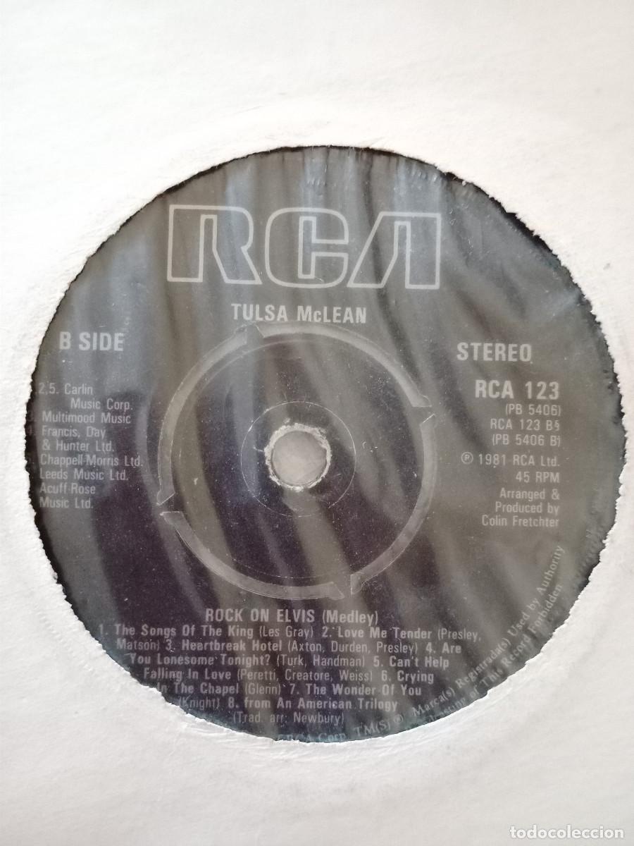 Discos de vinilo: TULSA McLEAN ROCK ON ELVIS edicion inglesa - Foto 3