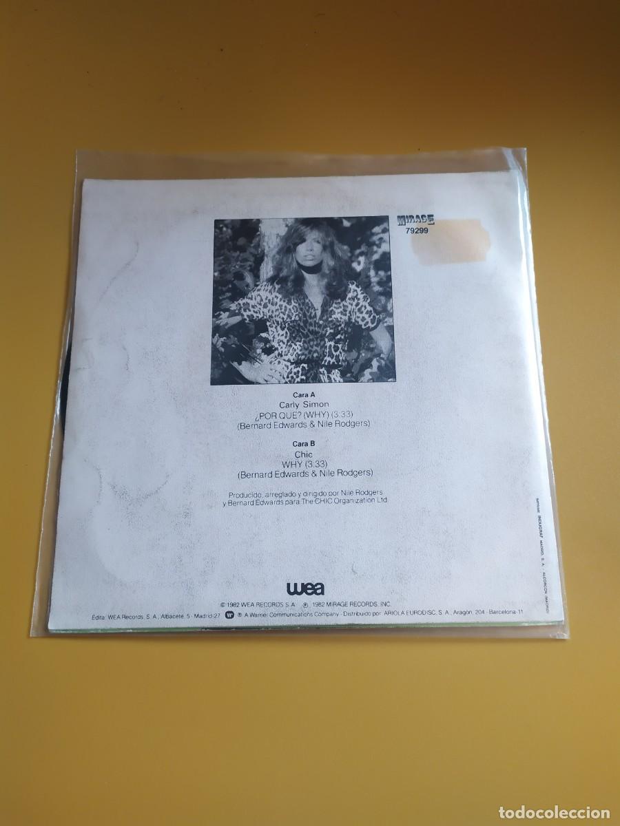 Discos de vinilo: Carly Simon - Why 1982 - Foto 2