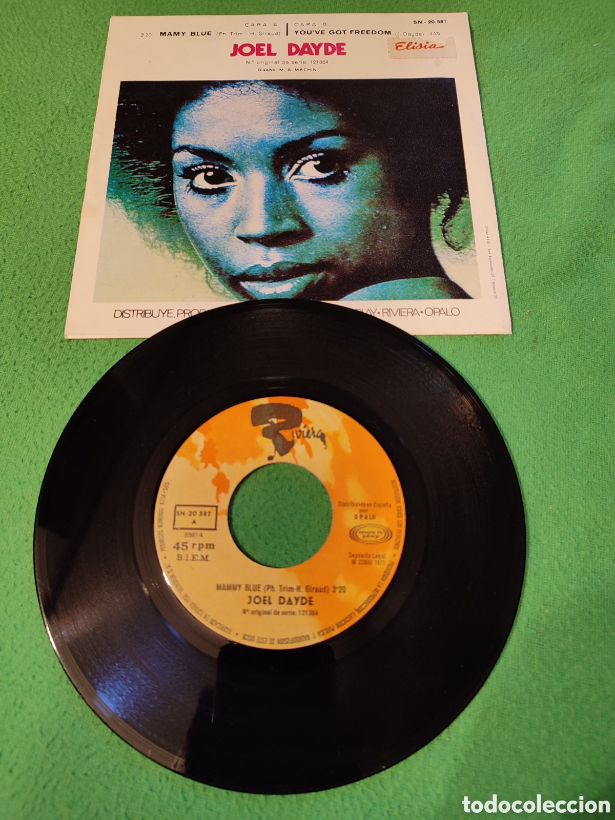 Discos de vinilo: Joel Dayde - Mamy blue - Foto 2