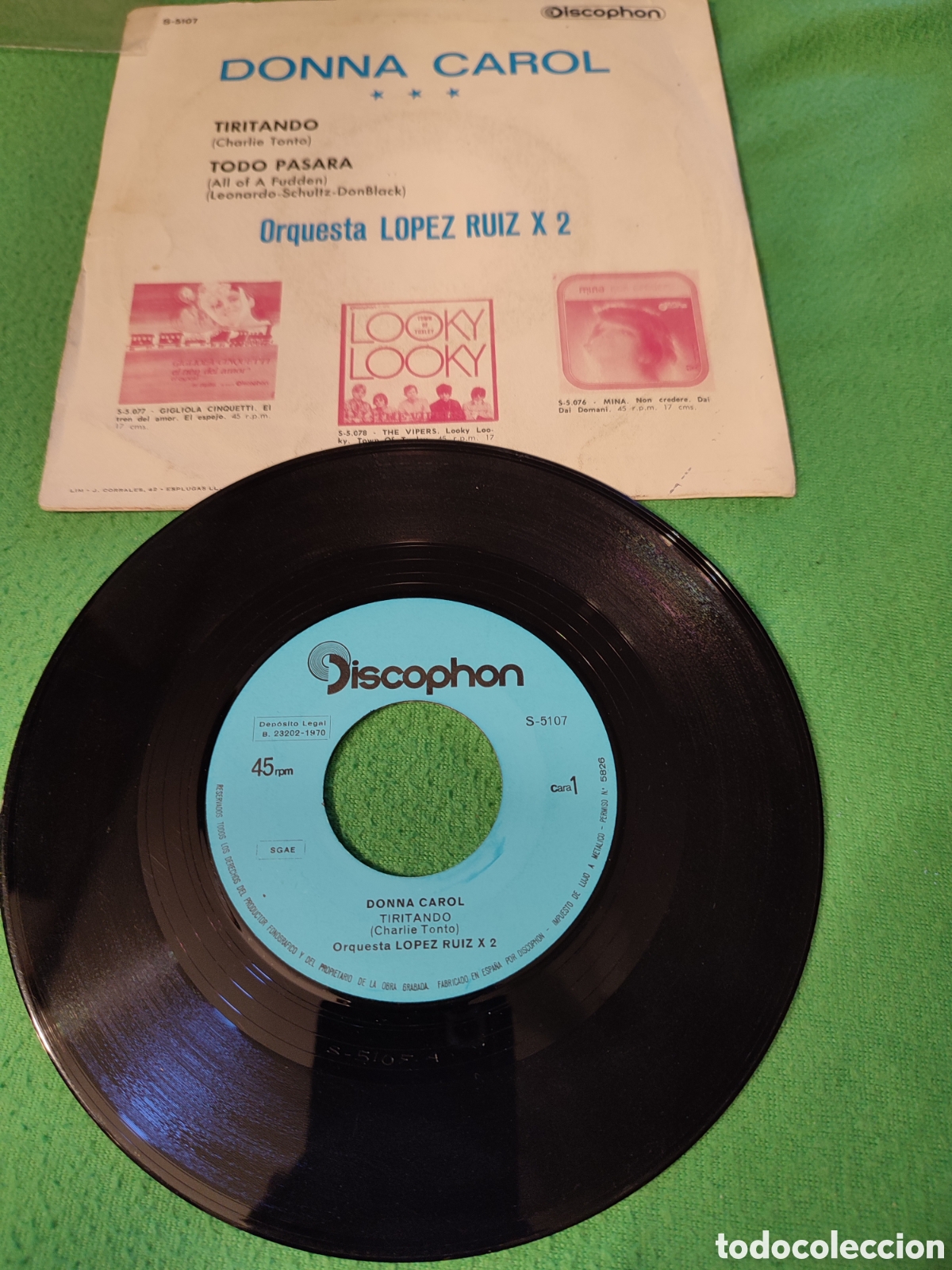 Discos de vinilo: Donna Carol - Tiritando - Foto 2
