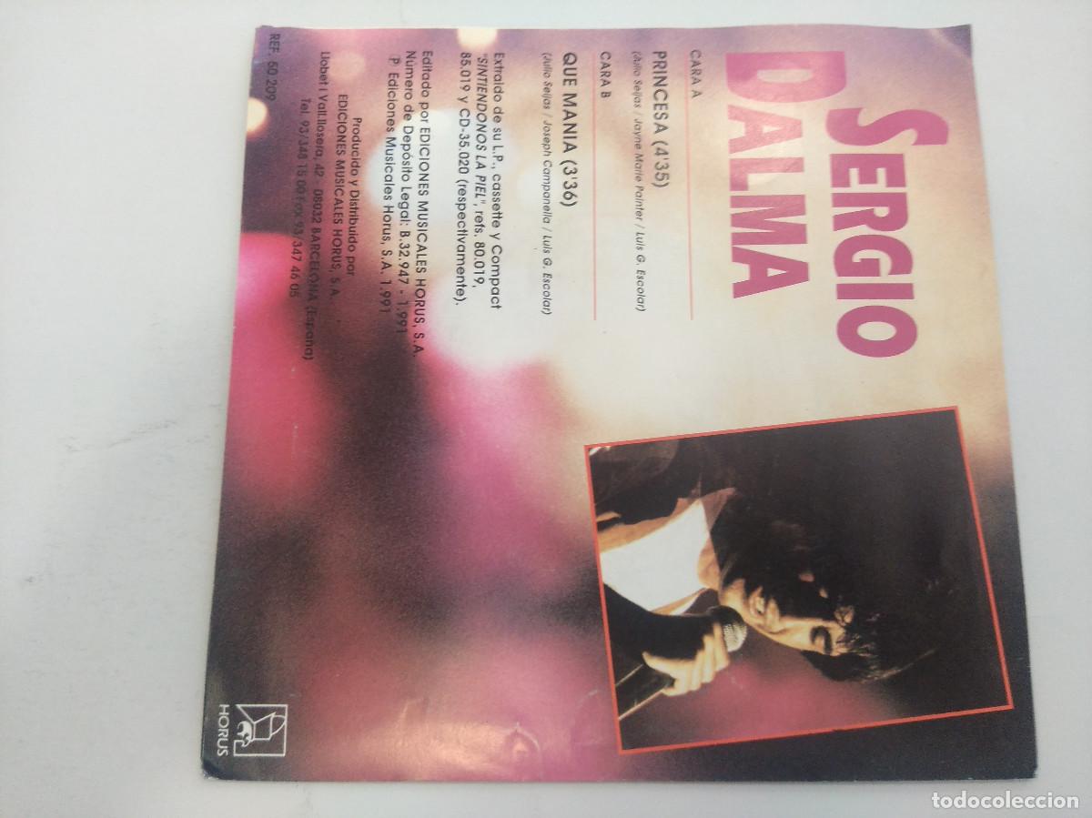 Discos de vinilo: SERGIO DALMA/PRINCESA/SINGLE. - Foto 3