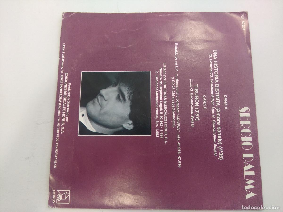 Discos de vinilo: SERGIO DALMA/UNA HISTORIA DISTINTA/SINGLE. - Foto 3