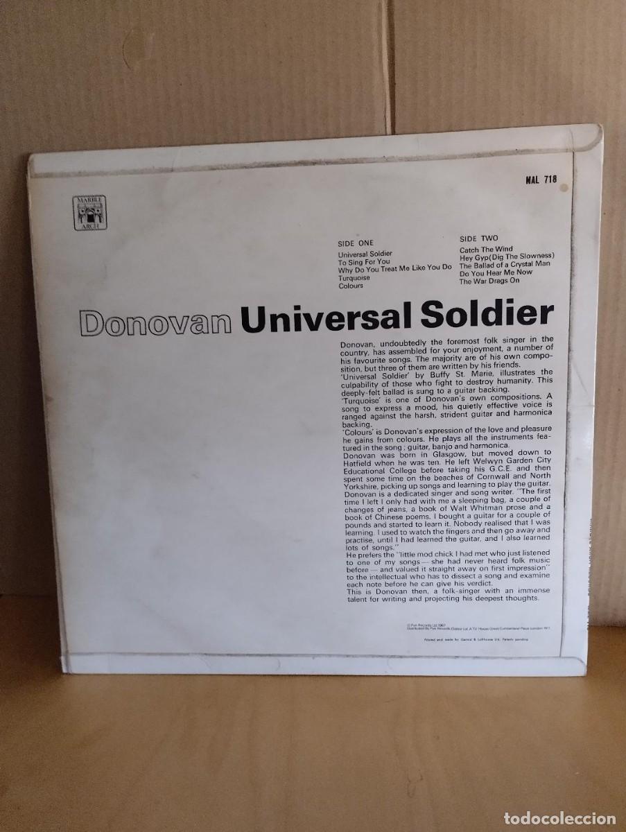 Discos de vinilo: DONOVAN --- UNIVERSAL SOLDIER - Foto 2