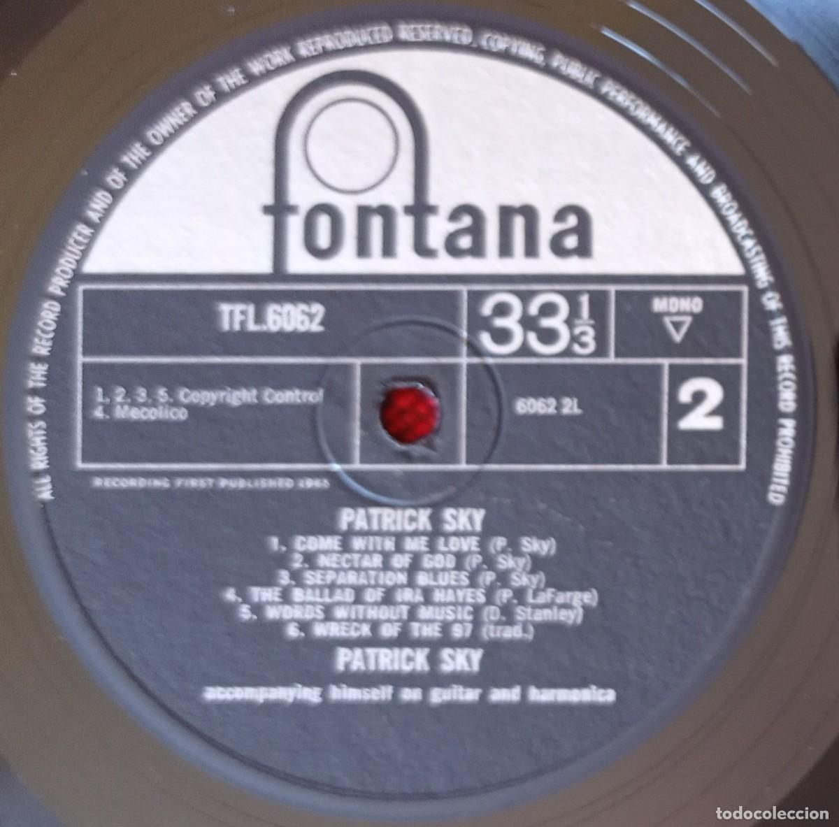 Discos de vinilo: PATRICK SKY ** Patrick Sky ** VINILO ORIGINAL 1965 UK MONO LP - Foto 4