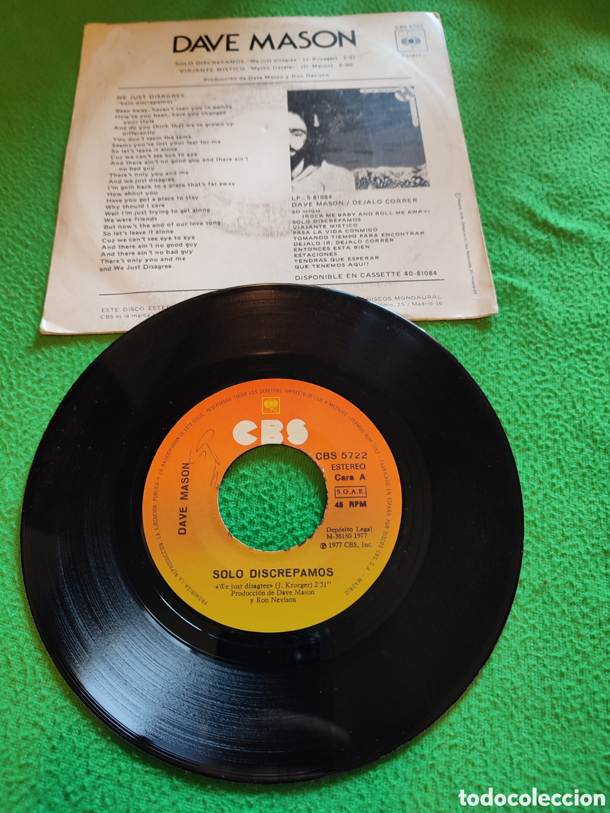 Discos de vinilo: Dave Mason - Solo discrepamos - Foto 2