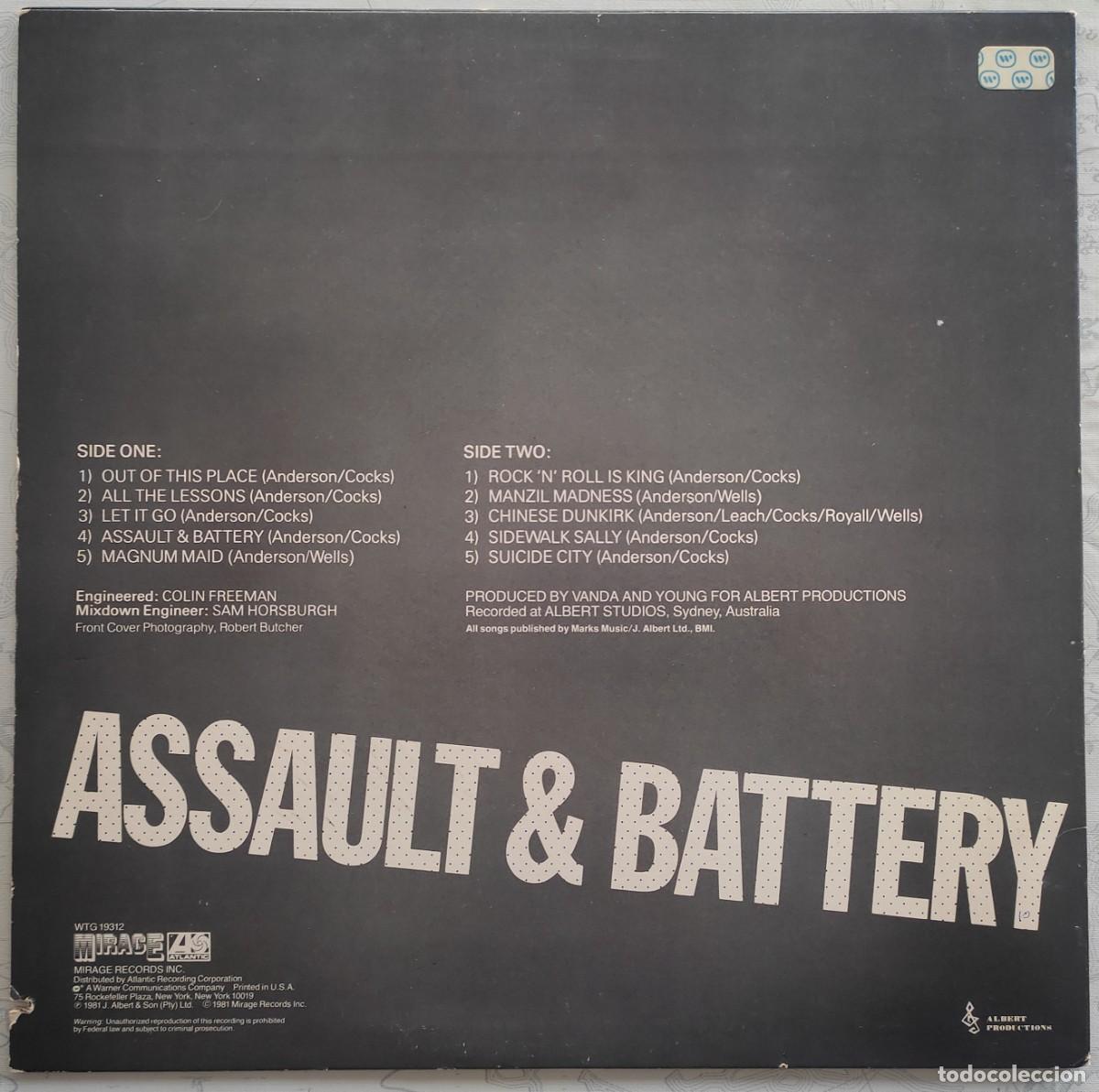 ROSE TATTOO - ASSAULT & BATTERY LP 1ª EDICION USA - MIRAGE RECORDS - HARD  ROCK METAL