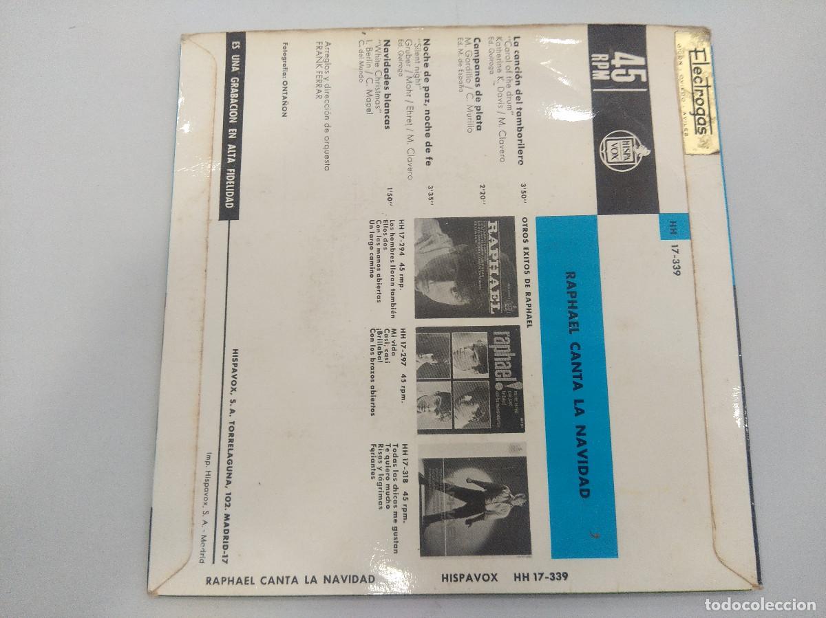 Discos de vinilo: RAPHAEL/CANTA LA NAVIDAD/SINGLE. - Foto 3