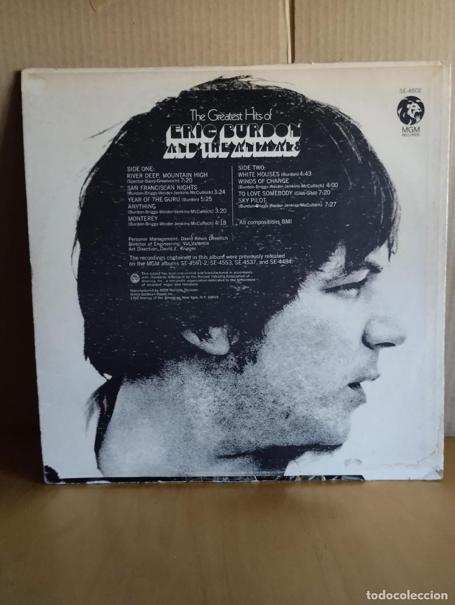 Discos de vinilo: ERIC BURDON & THE ANIMALS --- THE GREATEST HITS - Foto 2
