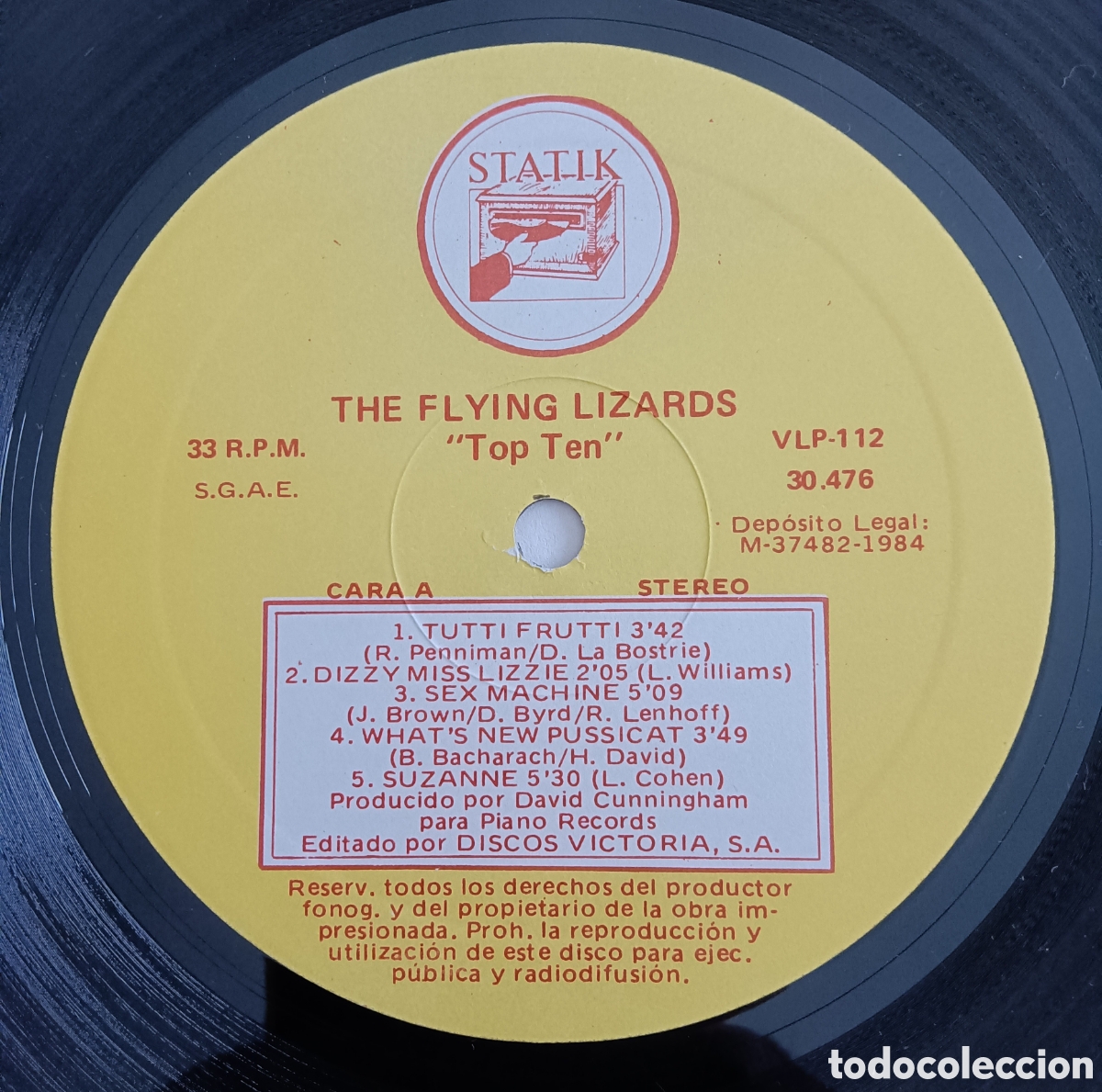 Discos de vinilo: The Flying Lizards -Top Ten, 1984 - Foto 3