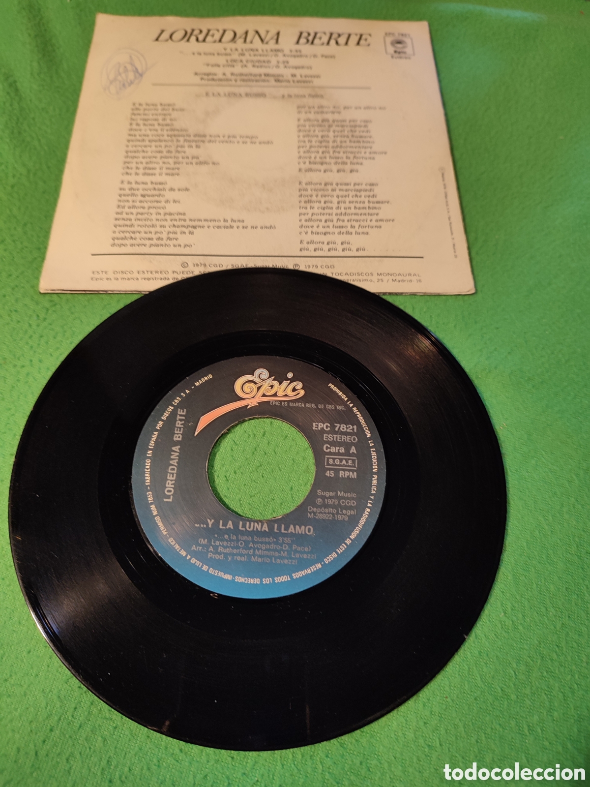 Discos de vinilo: Loredana Berte - Y la luna llam&oacute; - Foto 2