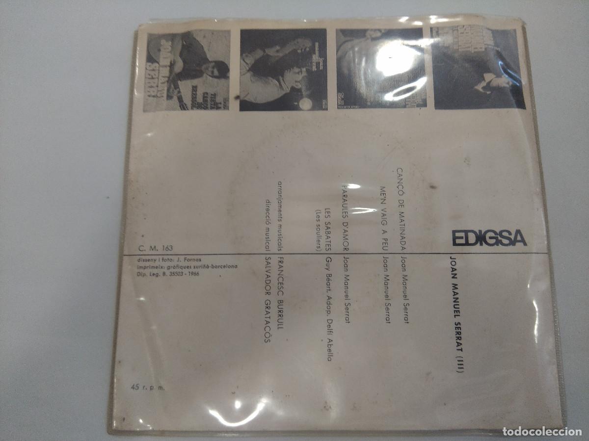 Discos de vinilo: SERRAT/CANCO DE MATINADA/SINGLE. - Foto 3