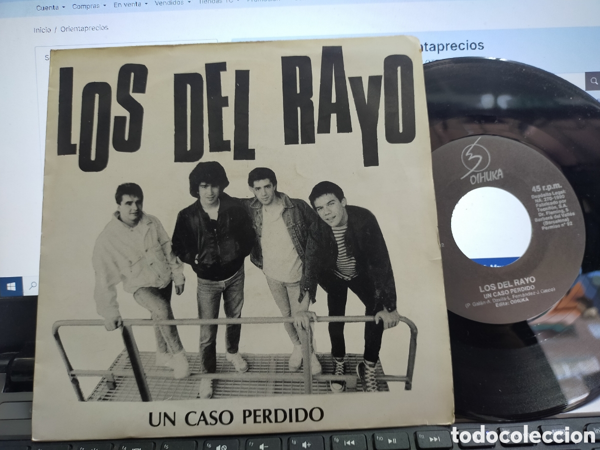 Discos de vinilo: Los del rayo single un caso perdido 1990 - Foto 1