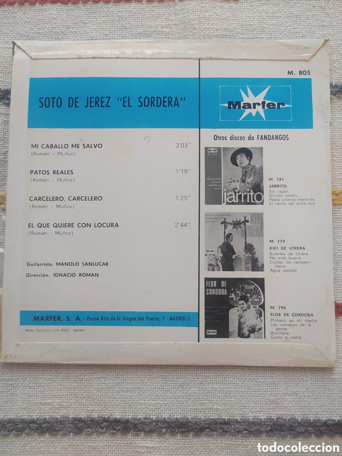 Discos de vinilo: EP Sordera/Sanl&uacute;car - Foto 2