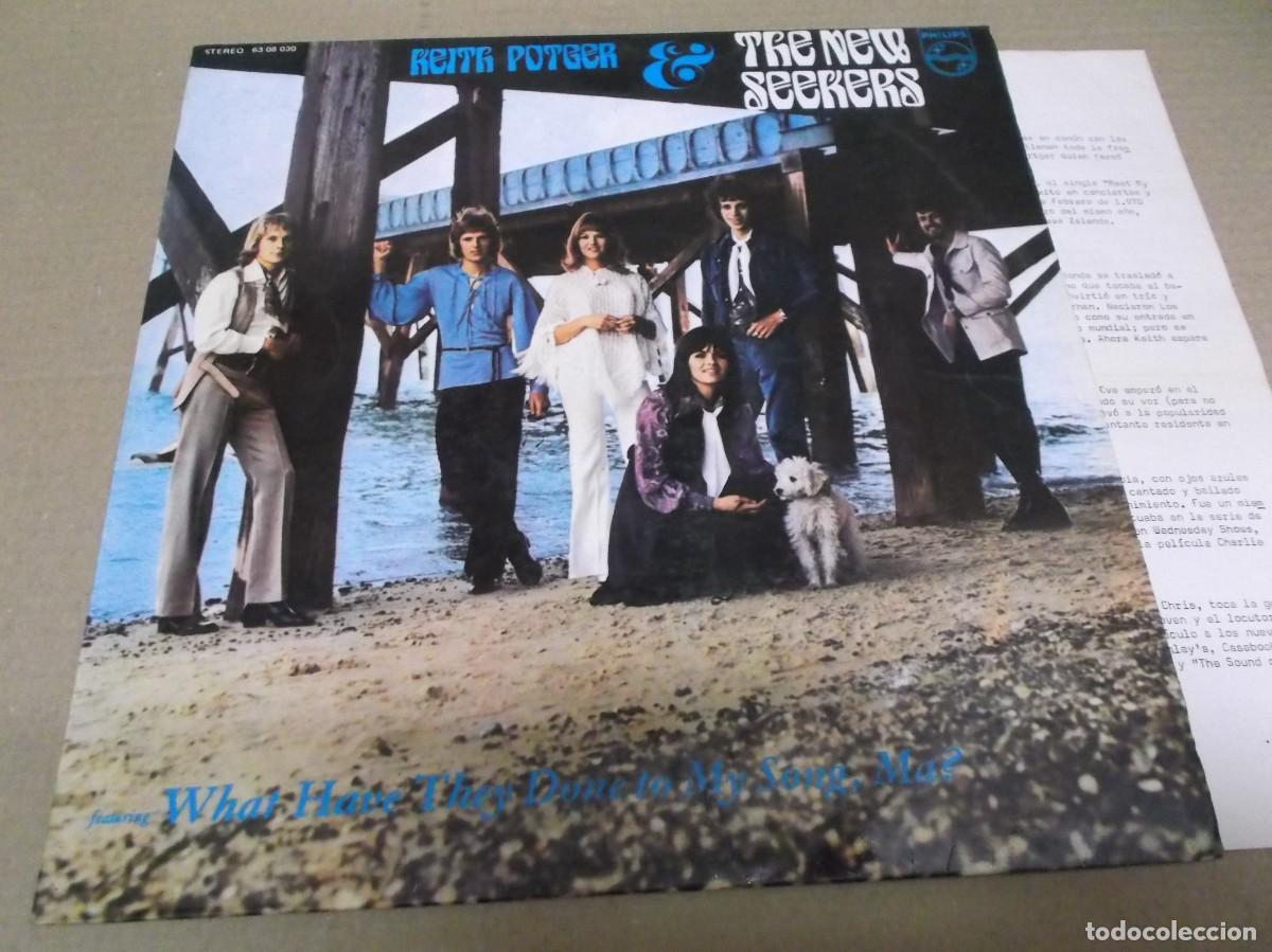 Discos de vinilo: KEITH POTGER & THE NEW SEEKERS (LP) WHAT HAVE THEY DONE TO MY SONG, MA? A&Ntilde;O 1971 - HOJA PROMOC