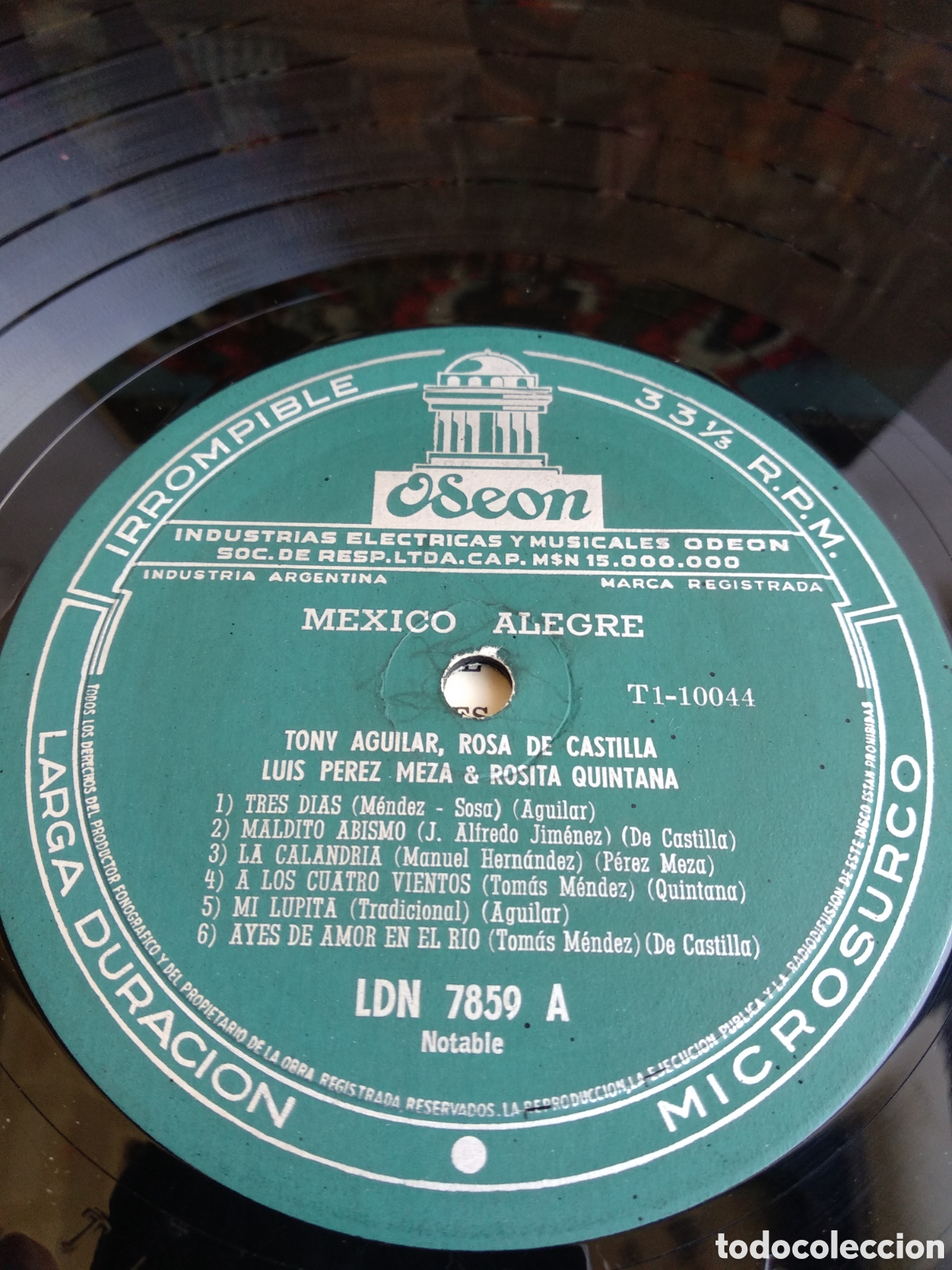 Discos de vinilo: M&Eacute;XICO ALEGRE, ARGENTINA, ODEON, J.7 - Foto 4