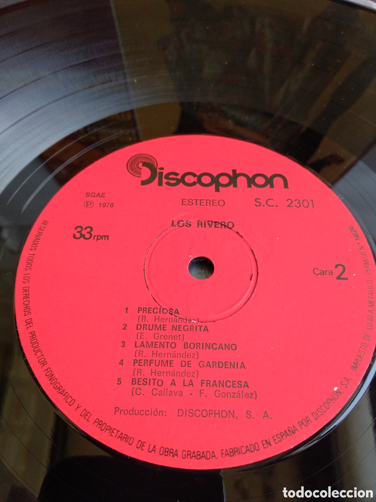 Discos de vinilo: LOS RIVERO, SPAIN, DISCOPHON, 1976, J.7 - Foto 3