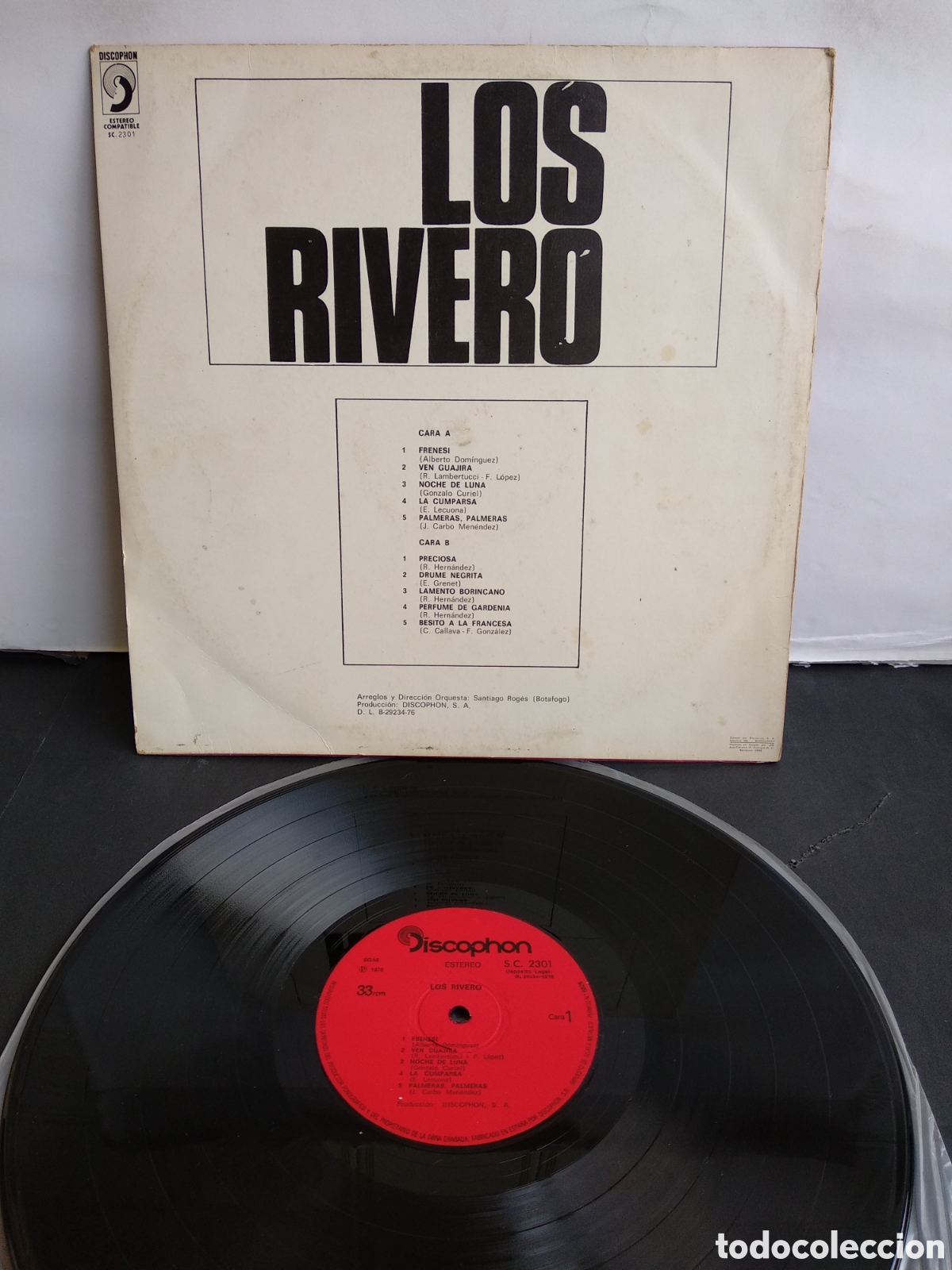 Discos de vinilo: LOS RIVERO, SPAIN, DISCOPHON, 1976, J.7 - Foto 2