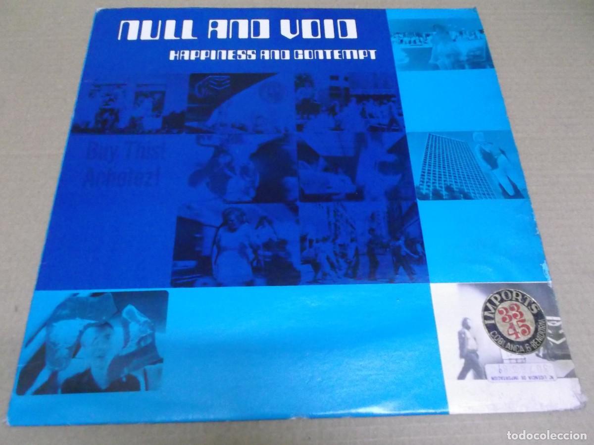 Discos de vinilo: NULL AND VOID (LP) HAPPINESS AND CONTEMPT A&Ntilde;O 1980 - EDICION U.S.A.
