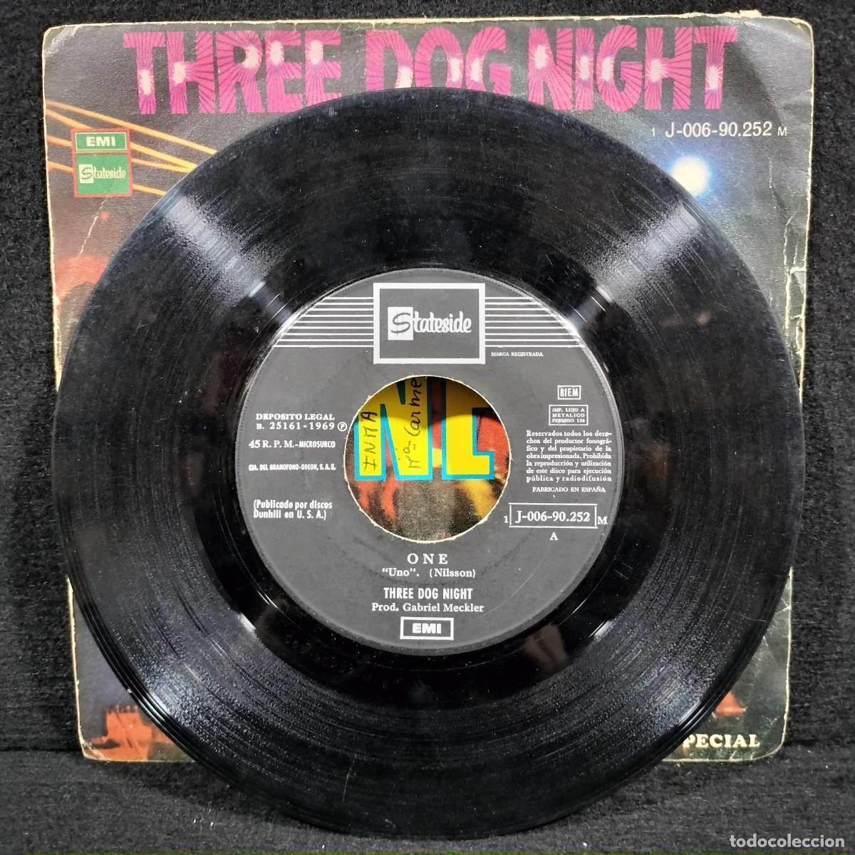 Discos de vinilo: THREE DOG NIGHT - ONE - J-006-90.252 M - SINGLE VINILO / CAA S-7 - Foto 4