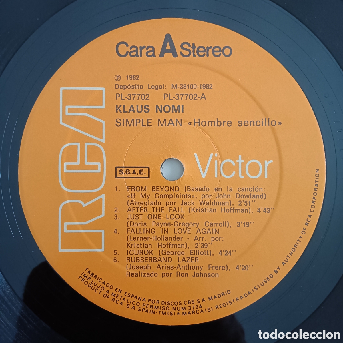Discos de vinilo: Klaus Nomi - Simple man, 1982 - Foto 5