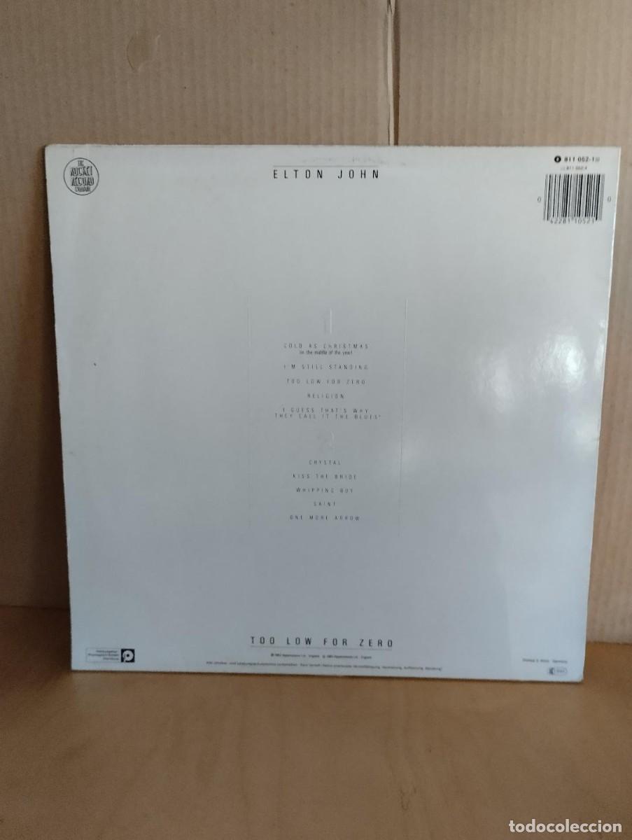Discos de vinilo: ELTON JOHN ---- TOO LOW FOR ZERO - Foto 2