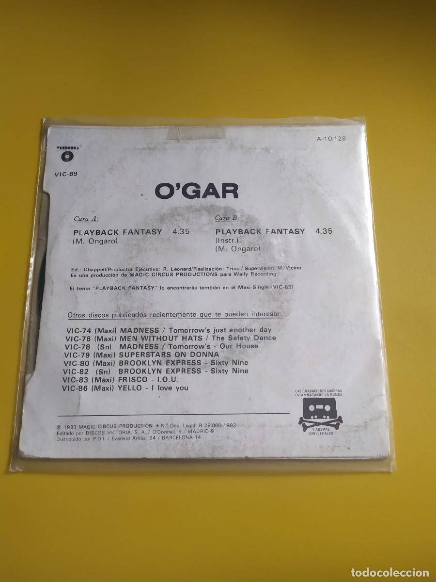 Discos de vinilo: OGar - Playback fantasy 1983 - Foto 2