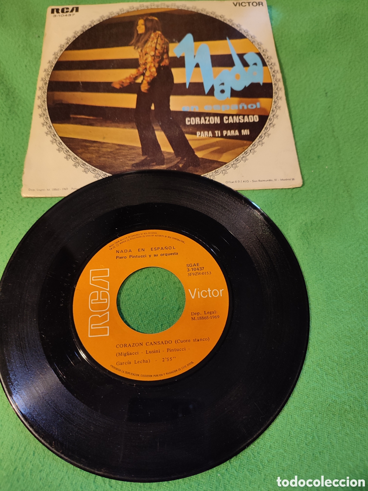 Discos de vinilo: Nada - Coraz&oacute;n cansado - Foto 2