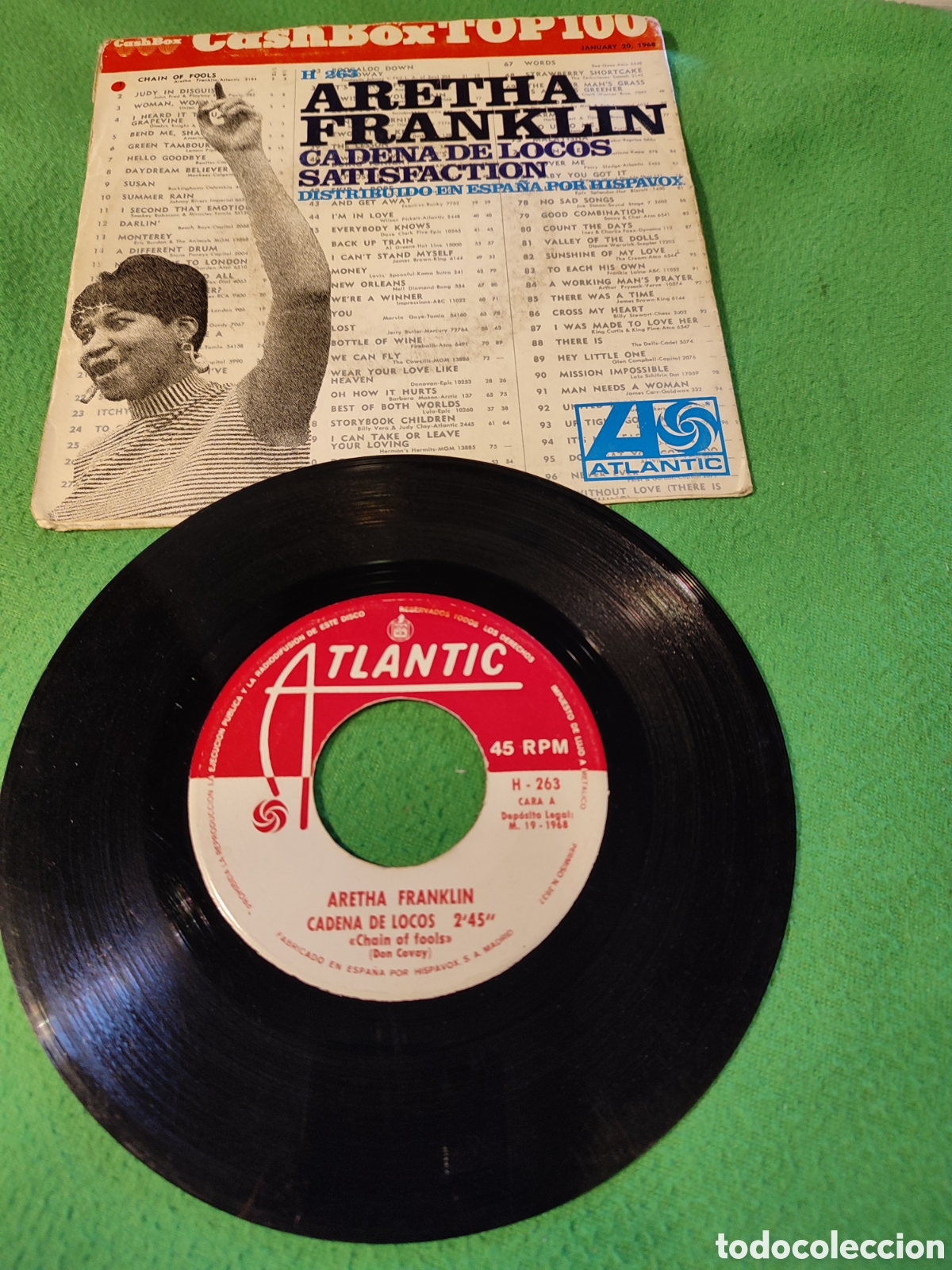 Discos de vinilo: Aretha Franklin - Cadena de locos - Foto 2