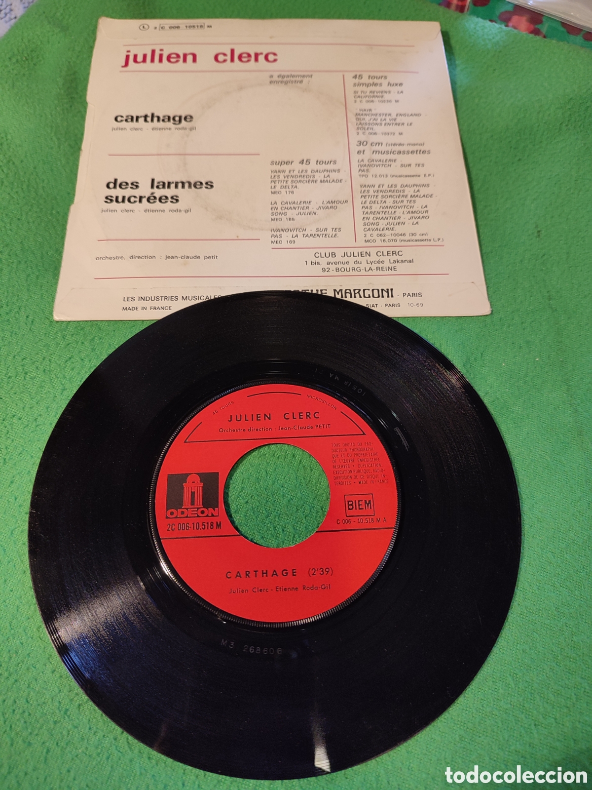 Discos de vinilo: Julien Clerc - Carthage - Foto 2