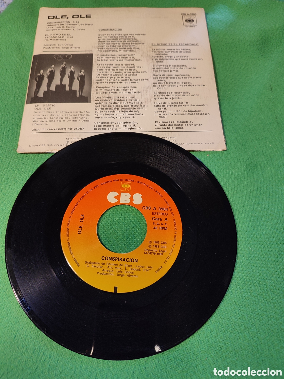Discos de vinilo: Ole - Ol&eacute; - Conspiraci&oacute;n Vinilo Single - Foto 2