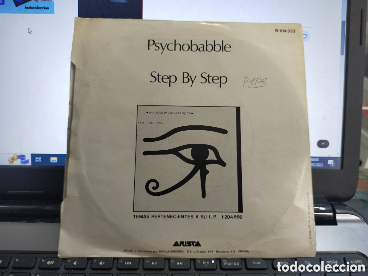 Discos de vinilo: The Alan parsons project single psychobabble Espa&ntilde;a 1982 - Foto 2