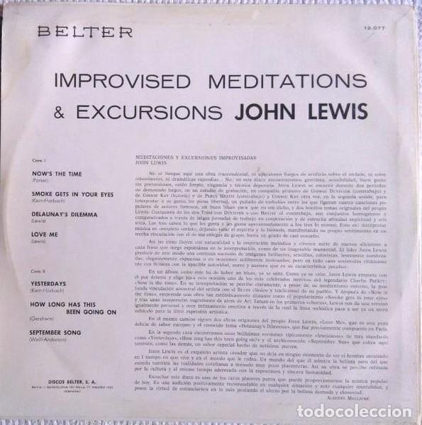 Discos de vinilo: John Lewis &lrm;&ndash; Improvised Meditations & Excursions - Foto 2