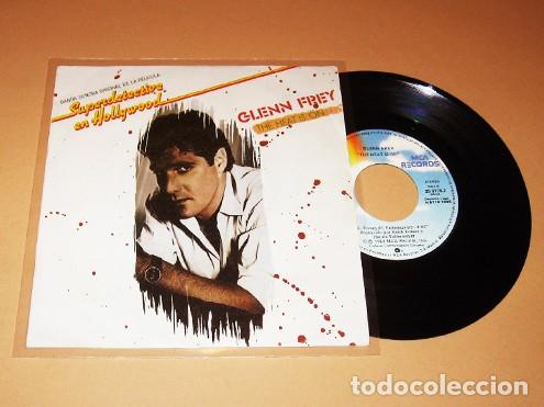 Discos de vinilo: GLENN FREY - THE HEAT IS ON - SINGLE - 1984 - BSO. SUPERDETECTIVE EN HOLLYWOOD