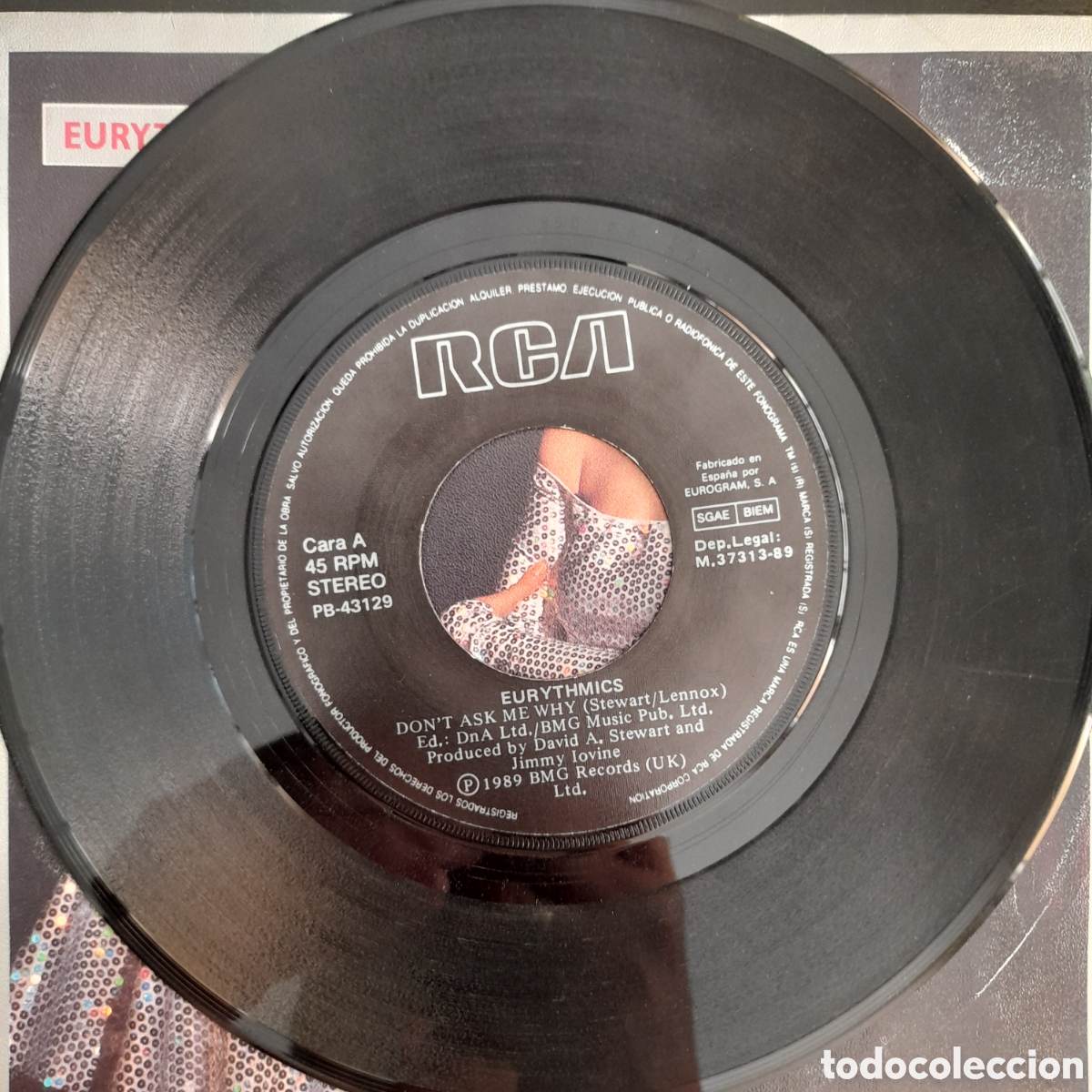 Discos de vinilo: Eurythmics &ndash; Dont Ask Me Why. 1989, Espa&ntilde;a. Vinilo, 7&rdquo;, Single - Foto 3