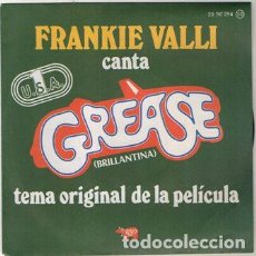 Discos de vinilo: FRANKIE VALLE CANTA ”GREASE” - TEMA ORIGINAL DE LA PELICULA / SINGLE RSO 1978 RF-6648