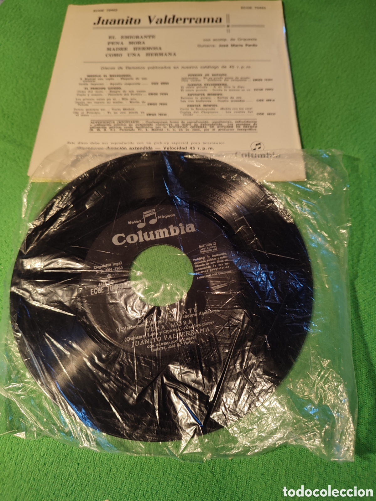 Discos de vinilo: Juanito Valderrama El emigrate + 3 - Foto 2