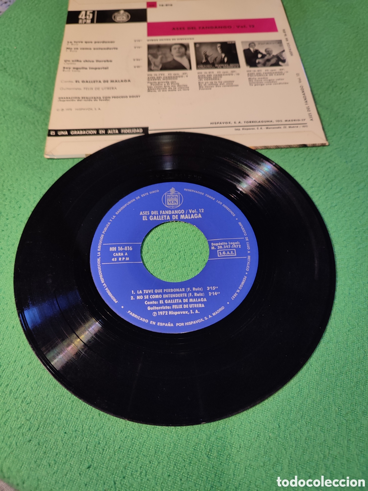 Discos de vinilo: El Galleta de M&aacute;laga - La tuve que perdonar + 3 - Foto 2