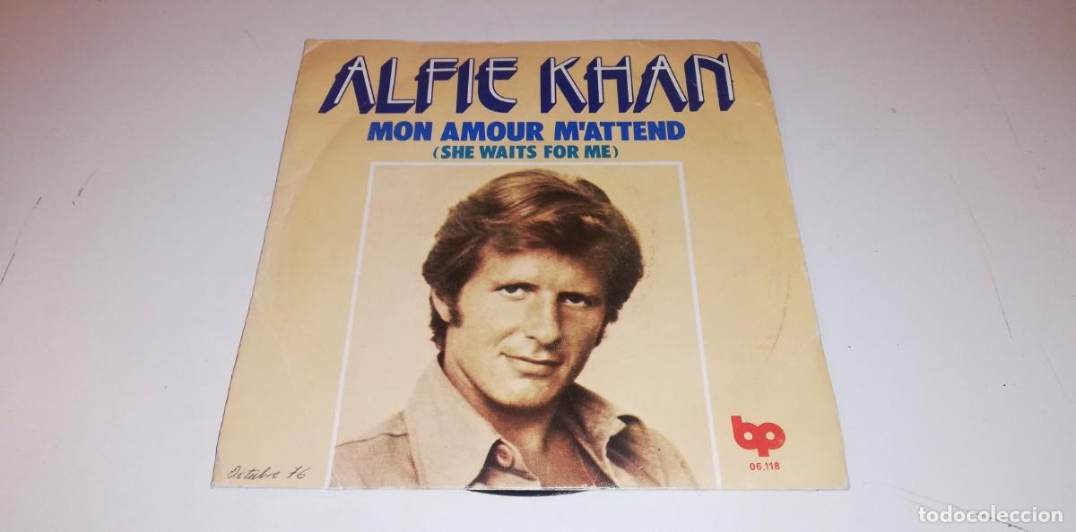 Disques de vinyle: S15-Alfie Khan - Mon Amour M'Attend (She Waits For Me) (7&rdquo;) - PORT VG DISC VG
