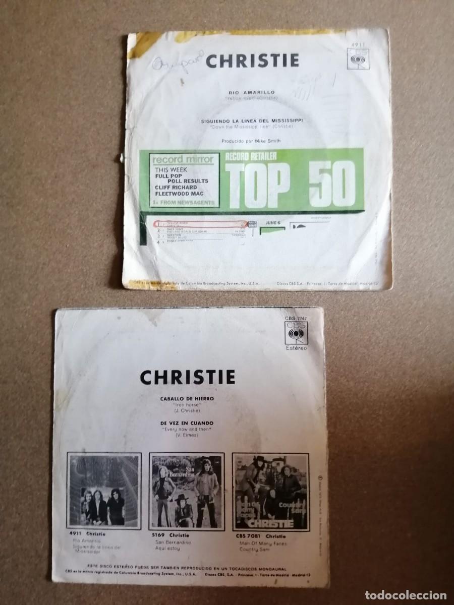 Discos de vinilo: DISCO SINGLE. CHRISTIE (YELLOW RIVER /CABALLO DE HIERRO) - Foto 2