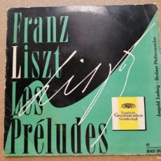Discos de vinilo: DISCO SINGLE. FRANZ LISZT (LOS PRELUDIOS, POEMA SINFONICO NUMERO 3)