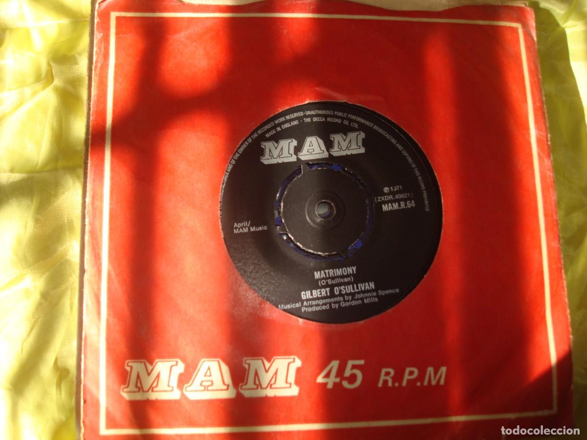 Discos de vinilo: GILBERT O&acute;SULLIVAN. MATRIMONY / JANUARY GIT. MAM, 1971. EDC. UK - Foto 1