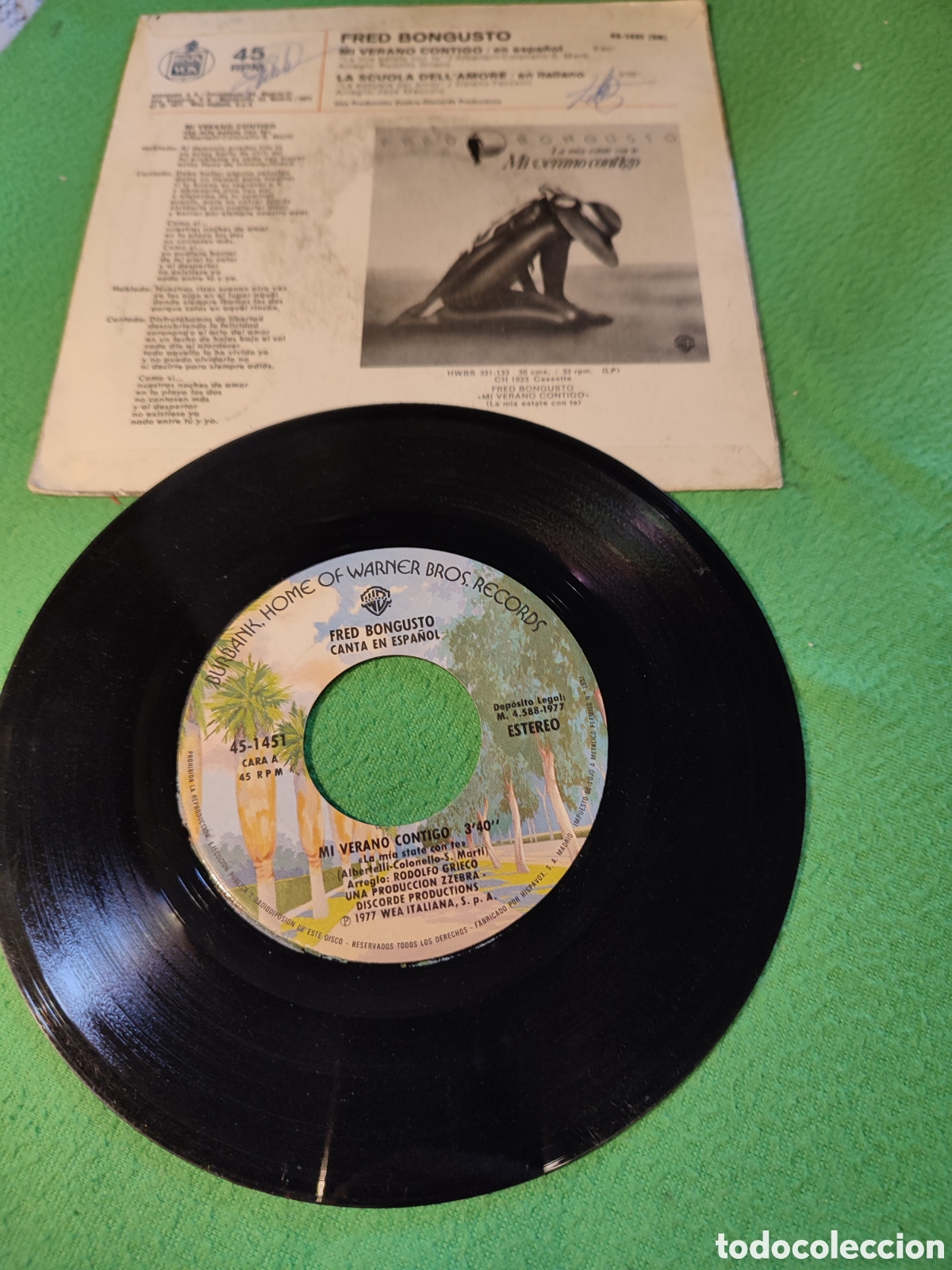 Discos de vinilo: Fred Bongusto - Mi verano contigo - Foto 2