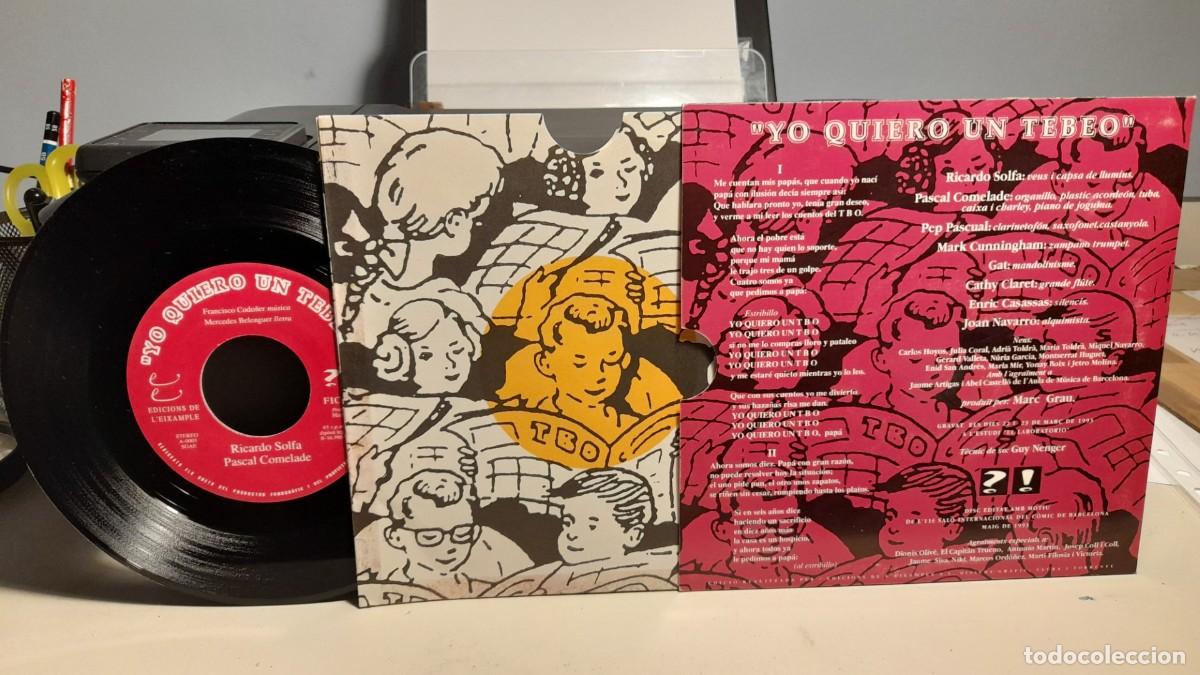Discos de vinilo: SINGLE RICARDO SOLFA ( SISA ) & PASCAL COMELADE : YO QUIERO UN TEBEO - Foto 2