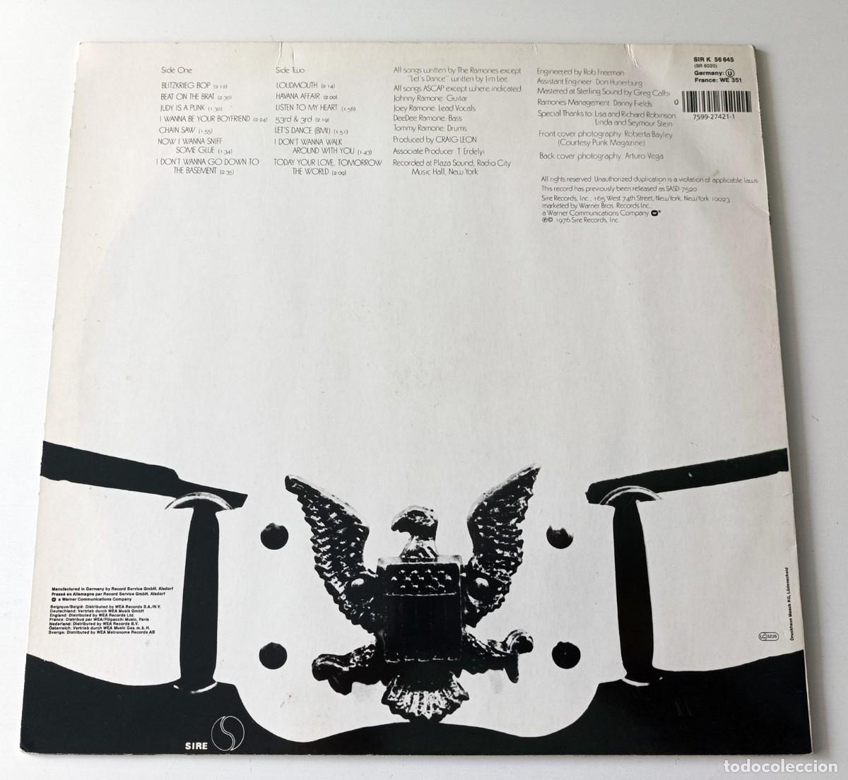 Discos de vinilo: LP RAMONES- RAMONES (1982) - Foto 2