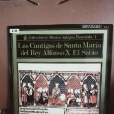 Discos de vinilo: LAS CANTIGAS DE SANTA MARIA DEL REY ALFONSO X EL SABIO. LP HISPAVOX